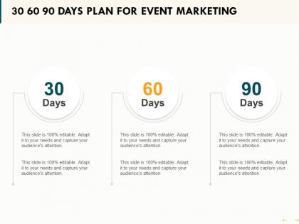 30 60 90 days plan for event marketing ppt powerpoint presentation styles display