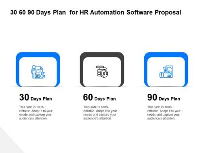 30 60 90 days plan for hr automation software proposal ppt layouts