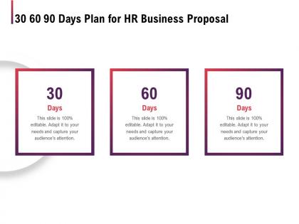 30 60 90 days plan for hr business proposal ppt powerpoint presentation layouts