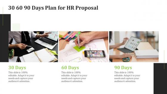 30 60 90 days plan for hr proposal ppt summary slide download