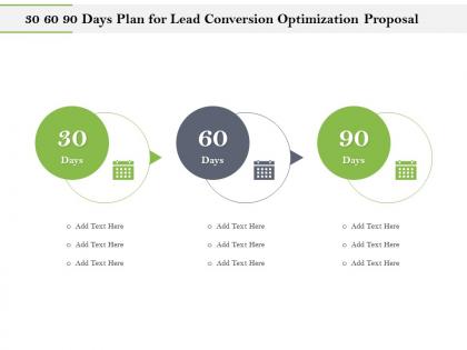 30 60 90 days plan for lead conversion optimization proposal ppt outline