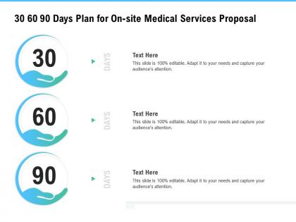 30 60 90 days plan for on site medical services proposal ppt powerpoint slides