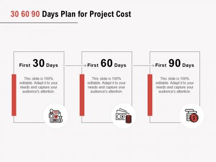 30 60 90 days plan for project cost ppt powerpoint presentation pictures icon