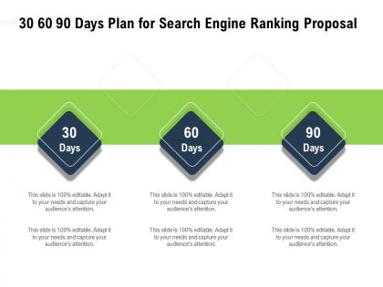 30 60 90 days plan for search engine ranking proposal editable ppt powerpoint presentation sample