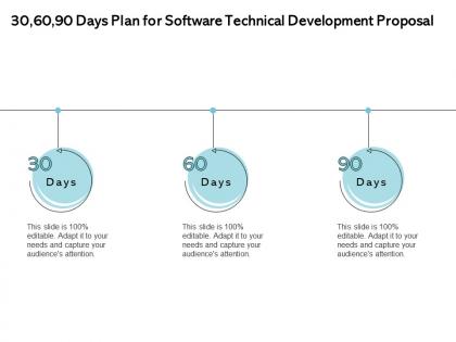 30 60 90 days plan for software technical development proposal ppt gallery