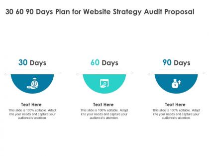30 60 90 days plan for website strategy audit proposal ppt powerpoint presentation styles information
