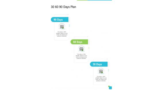 30 60 90 Days Plan Lawn And Landscape Services Proposal One Pager Sample Example Document