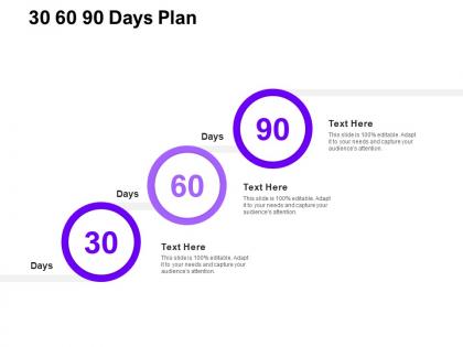 30 60 90 days plan management c1307 ppt powerpoint presentation influencers