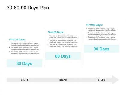 30 60 90 days plan management l716 ppt powerpoint presentation infographics