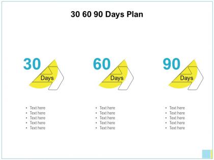 30 60 90 days plan management l853 ppt powerpoint presentation icon