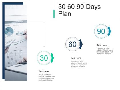 30 60 90 days plan process identifying stakeholder engagement ppt portfolio icons