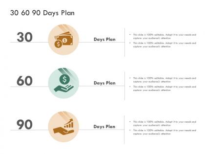 30 60 90 days plan raise funding bridge funding ppt sample