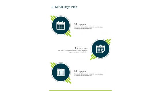 30 60 90 Days Plan Shuttling Proposal One Pager Sample Example Document