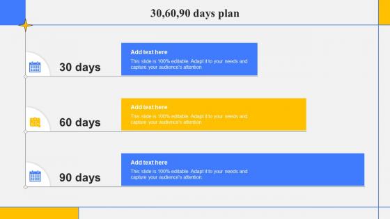 30 60 90 Days Plan Slide For Step By Step Guide Create Marketing Plan For Startups Strategy SS
