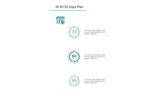 30 60 90 Days Plan Solar Proposal Template One Pager Sample Example Document