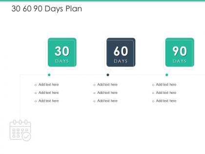 30 60 90 days plan spot market ppt summary