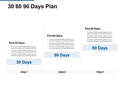 30 60 90 days plan steps f453 ppt powerpoint presentation outline shapes