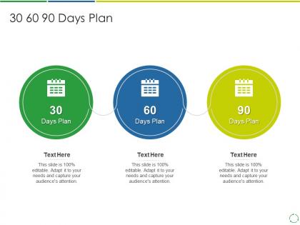 30 60 90 days plan treating developing and management of new ways ppt designs