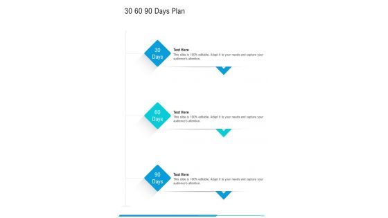 30 60 90 Days Plan Website Content Writing Proposal One Pager Sample Example Document