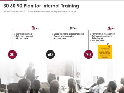 30 60 90 plan for internal training ppt powerpoint presentation gallery slides