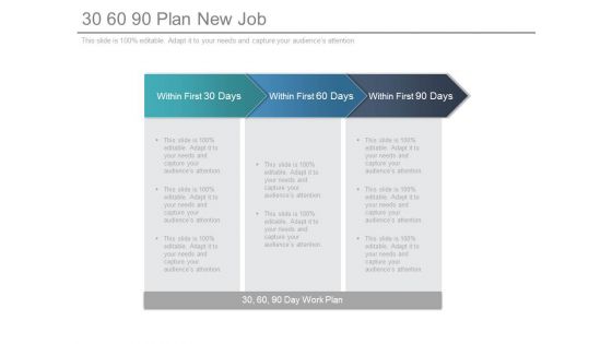 30 60 90 plan new job powerpoint templates