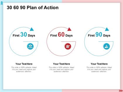 30 60 90 plan of action audiences attention ppt powerpoint presentation templates