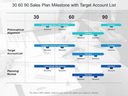 30 60 90 sales plan milestone with target account list