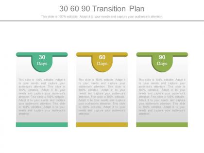 30 60 90 transition plan powerpoint templates