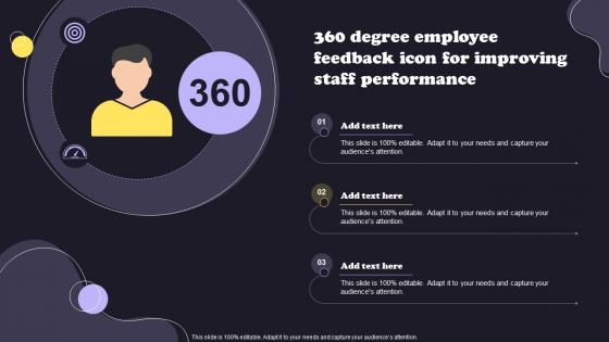 360 Degree Employee Feedback Icon For Improving Staff Performance