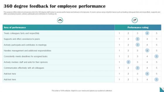 360 Degree Feedback For Employee Performance