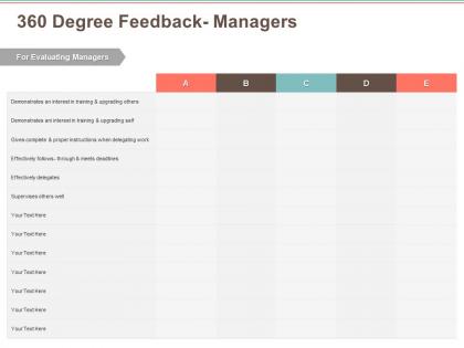 360 degree feedback managers deadlines ppt powerpoint presentation show guidelines
