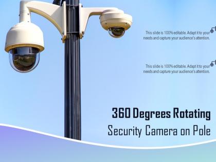 360 degrees rotating security camera on pole