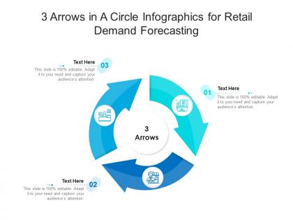 3 arrows in a circle for retail demand forecasting infographic template