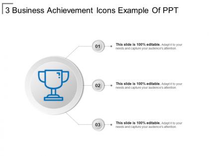 3 business achievement icons example of ppt
