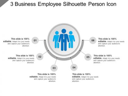 3 business employee silhouette person icon example of ppt