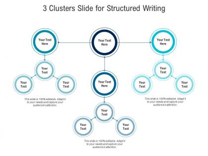 3 clusters slide for structured writing infographic template