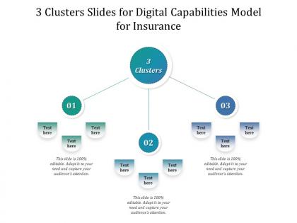 3 clusters slides for digital capabilities model for insurance infographic template