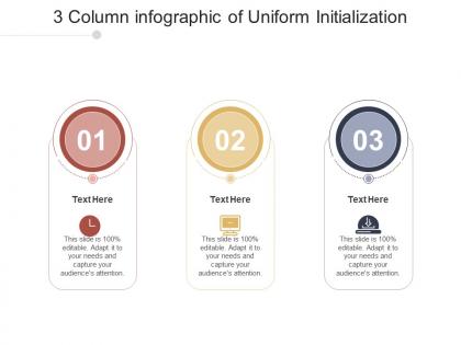 3 column of uniform initialization infographic template