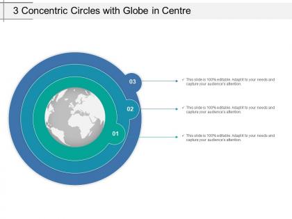 3 concentric circles with globe in centre