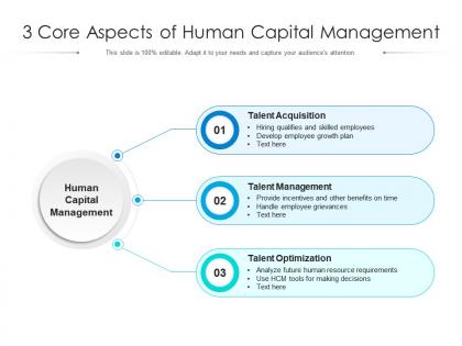 3 core aspects of human capital management