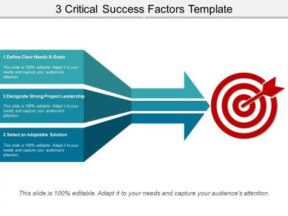 3 critical success factors template powerpoint slides