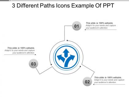 3 different paths icons example of ppt