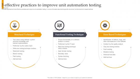 3 Effective Practices To Improve Unit Automation Testing