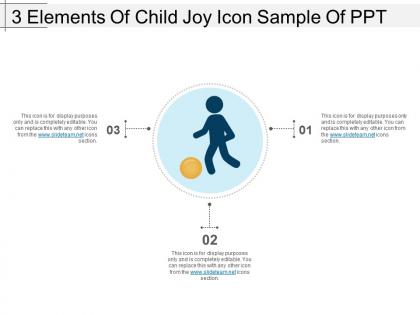 3 elements of child joy icon sample of ppt