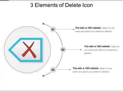 3 elements of delete icon
