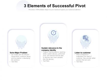 3 elements of successful pivot