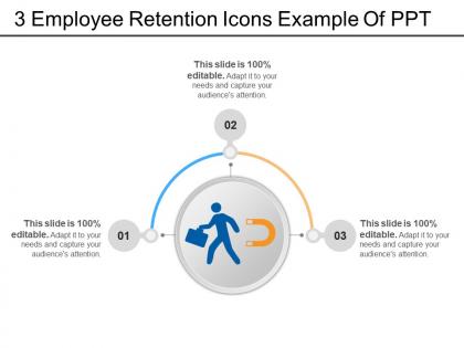3 employee retention icons example of ppt