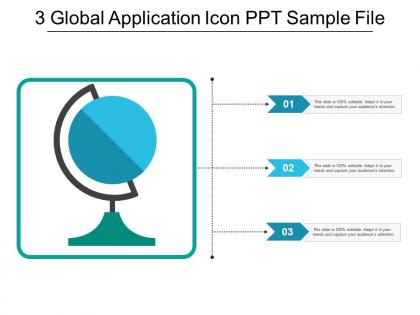 3 global application icon ppt sample file