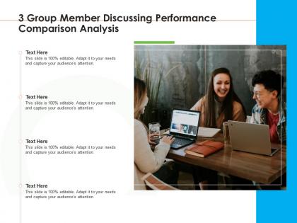 3 group member discussing performance comparison analysis