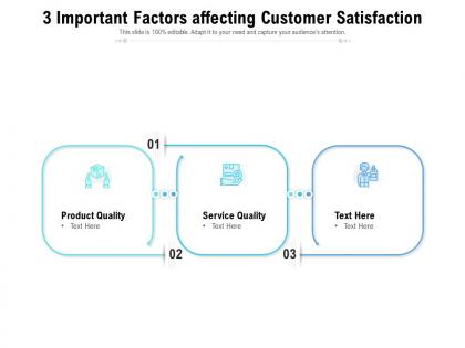 3 important factors affecting customer satisfaction